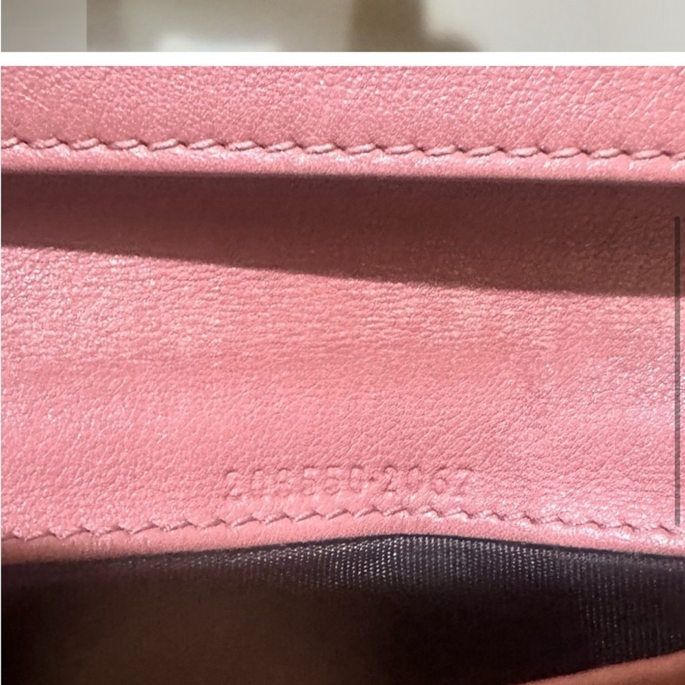 GUCCI | Brown and Pink Bifold Wallet with Heart Detail - Picture 7 of 9